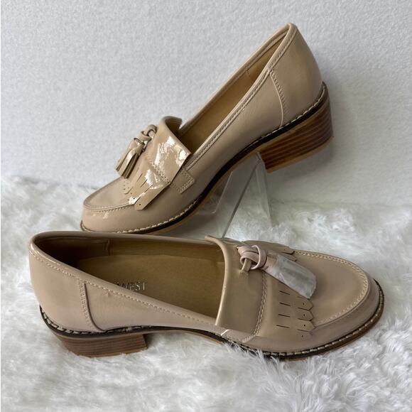 NWT Nine West Quimby oxfords loafers champagne tassel shoes 5.5 - Picture 2 of 12